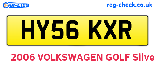 HY56KXR are the vehicle registration plates.