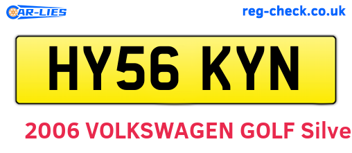 HY56KYN are the vehicle registration plates.