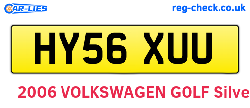 HY56XUU are the vehicle registration plates.