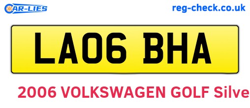 LA06BHA are the vehicle registration plates.