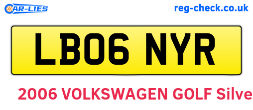 LB06NYR are the vehicle registration plates.