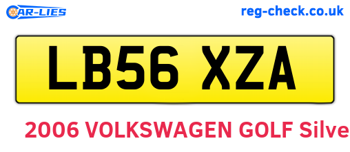 LB56XZA are the vehicle registration plates.