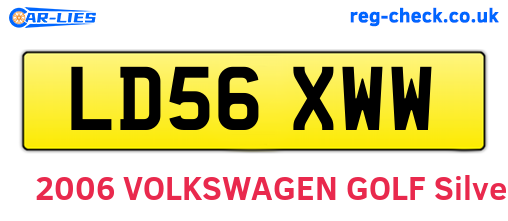 LD56XWW are the vehicle registration plates.