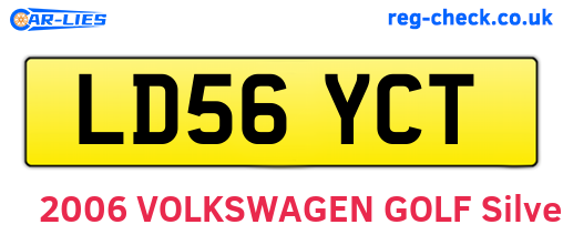 LD56YCT are the vehicle registration plates.