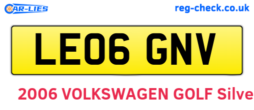 LE06GNV are the vehicle registration plates.