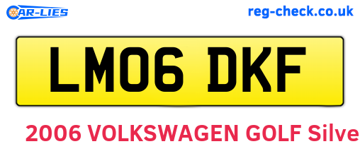 LM06DKF are the vehicle registration plates.