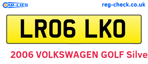 LR06LKO are the vehicle registration plates.