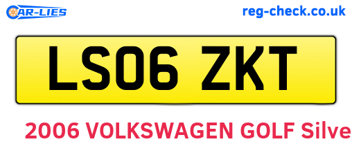 LS06ZKT are the vehicle registration plates.