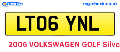 LT06YNL are the vehicle registration plates.