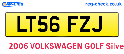 LT56FZJ are the vehicle registration plates.