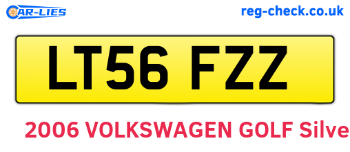 LT56FZZ are the vehicle registration plates.