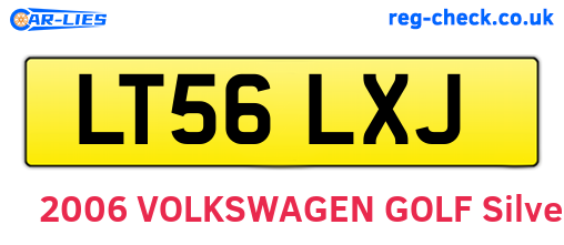 LT56LXJ are the vehicle registration plates.
