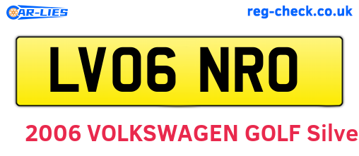 LV06NRO are the vehicle registration plates.