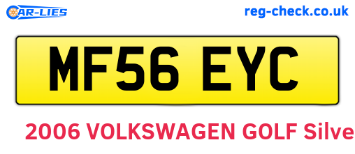 MF56EYC are the vehicle registration plates.
