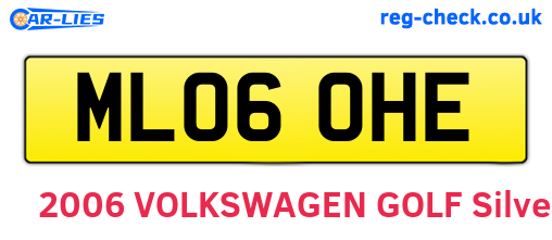 ML06OHE are the vehicle registration plates.