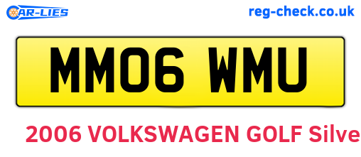 MM06WMU are the vehicle registration plates.