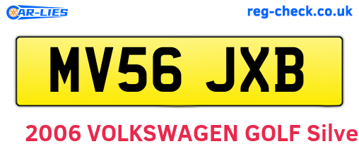 MV56JXB are the vehicle registration plates.