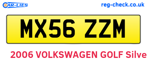 MX56ZZM are the vehicle registration plates.