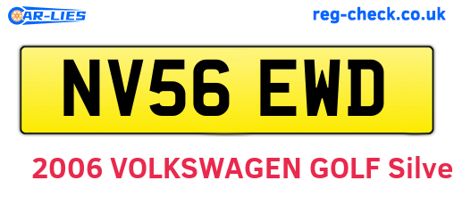 NV56EWD are the vehicle registration plates.