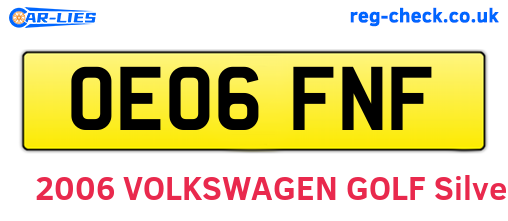 OE06FNF are the vehicle registration plates.