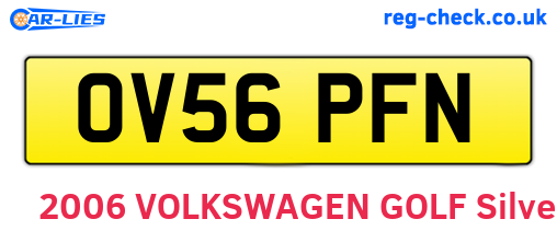 OV56PFN are the vehicle registration plates.