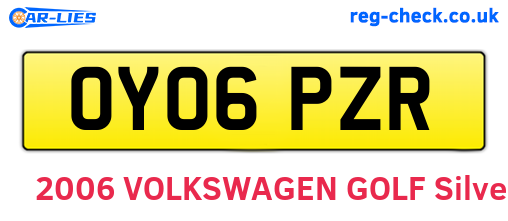 OY06PZR are the vehicle registration plates.
