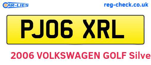 PJ06XRL are the vehicle registration plates.