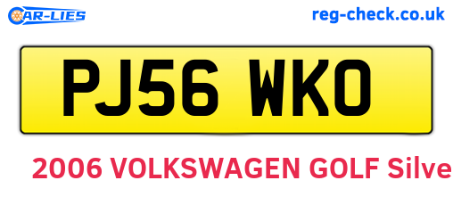 PJ56WKO are the vehicle registration plates.