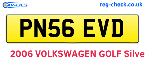 PN56EVD are the vehicle registration plates.