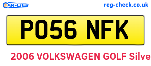 PO56NFK are the vehicle registration plates.