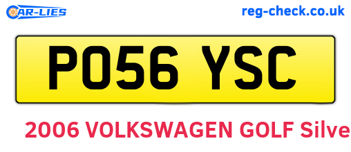 PO56YSC are the vehicle registration plates.