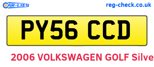 PY56CCD are the vehicle registration plates.