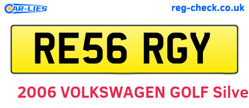 RE56RGY are the vehicle registration plates.