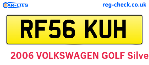 RF56KUH are the vehicle registration plates.