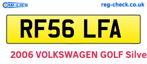 RF56LFA are the vehicle registration plates.