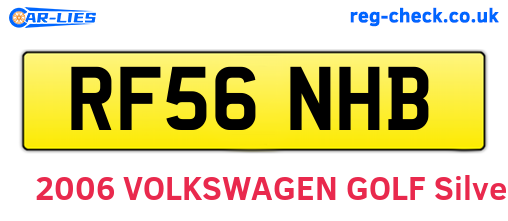 RF56NHB are the vehicle registration plates.