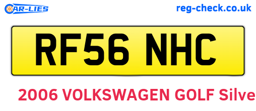 RF56NHC are the vehicle registration plates.