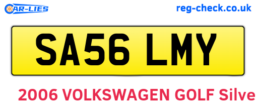 SA56LMY are the vehicle registration plates.