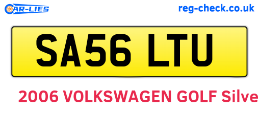 SA56LTU are the vehicle registration plates.