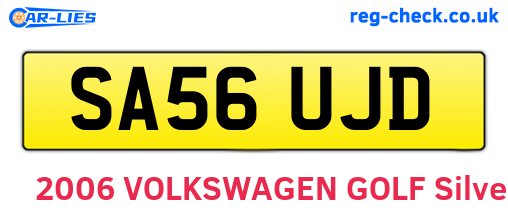 SA56UJD are the vehicle registration plates.