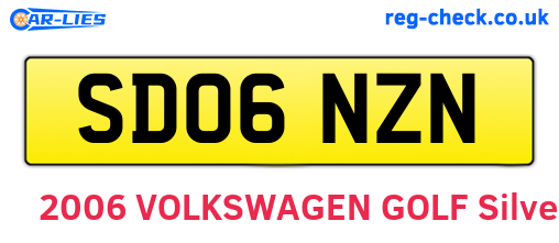 SD06NZN are the vehicle registration plates.