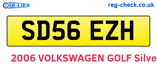 SD56EZH are the vehicle registration plates.