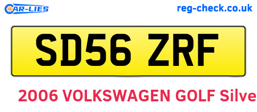 SD56ZRF are the vehicle registration plates.