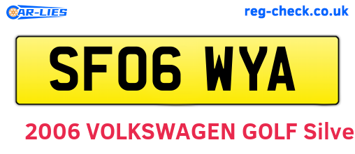 SF06WYA are the vehicle registration plates.
