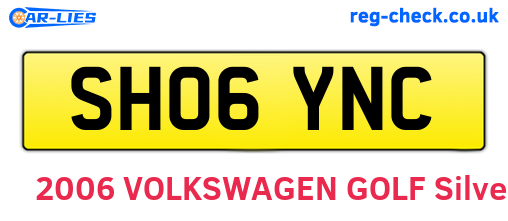 SH06YNC are the vehicle registration plates.
