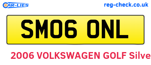 SM06ONL are the vehicle registration plates.