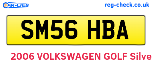 SM56HBA are the vehicle registration plates.