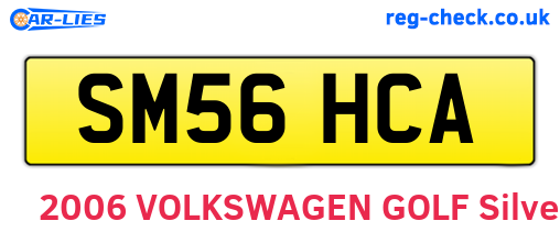SM56HCA are the vehicle registration plates.