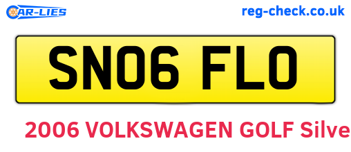 SN06FLO are the vehicle registration plates.