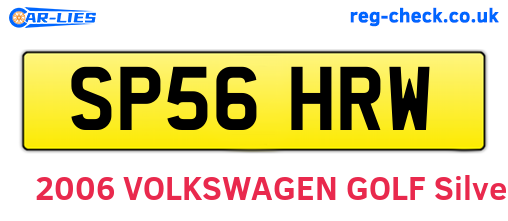 SP56HRW are the vehicle registration plates.